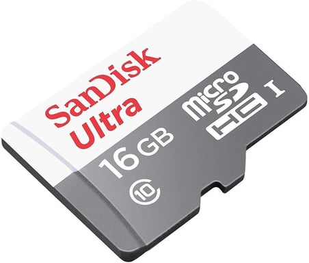 Ultra 16 GB microSDHC Hafıza Kartı, 80MB/sn UHS-I Class 10 - SDSQUNS-016G-GN3MN