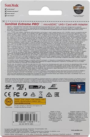Extreme Pro 128 GB microSDXC Hafıza Kartı SDSQXCY-128G-GN6MA, 170 MB/sn'e kadar