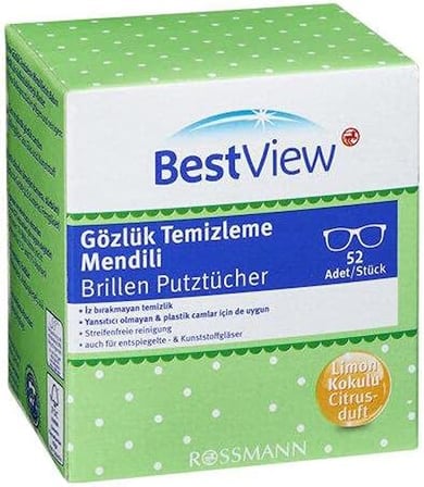 Best view Gözlük ve Cam Ekran Temizleme Mendili 208 Adet(4 Kutu)