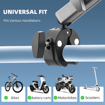 Kamera Bisiklet ve Motosiklet Gidon Montaj, Alüminyum Alaşımlı Kelepçe, 360°, Insta360 ile uyumlu X5 X4 X3 Ace Pro Go 3S, DJI Osmo 2 Mobile 7P Action 5 Pro 4 3 ile Uyumlu, MM1, Gri