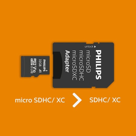 Ultra Speed Micro SDHC Card 32 GB + SD Adaptör UHS-I U1, 80 MB/s'ye kadar okuma hızı, A1 Fast App Performans, V10, akıllı telefonlar, tablet, PC, kart okuyucu, Full HD video için hafıza kartı