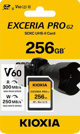 EXCERIA PRO G2 256GB SDXC Hafıza Kartı – UHS-II U3 V60 C10, 300MB/s Okuma, 250MB/s Yazma, 8K / 4K