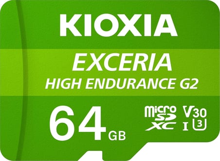 EXCERIA HIGH ENDURANCE G2 64GB microSDXC Hafıza Kartı – UHS-I U3 V30 C10 A1, 100MB/s Okuma, 50MB/s Yazma, 4K / sürekli kayıt