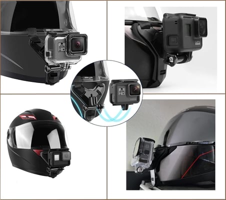 Aksiyon Kamera ve Telefon Tutucu Kask Aparatı Gezi Seyahat ve Sürüşlerde Kullanmak için Cep Telefonu Kask Tutucu (Tüm modeller İle Uyumlu) X001