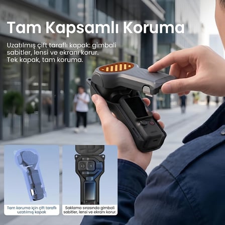 DJI Osmo Pocket 4P ile Uyumlu Altı Açık Koruyucu Çanta 4PSHORT