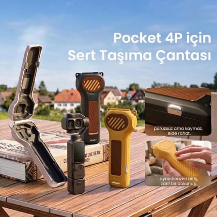 DJI Osmo Pocket 4P ile Uyumlu Sert Koruyucu Taşıma Çantası 4P