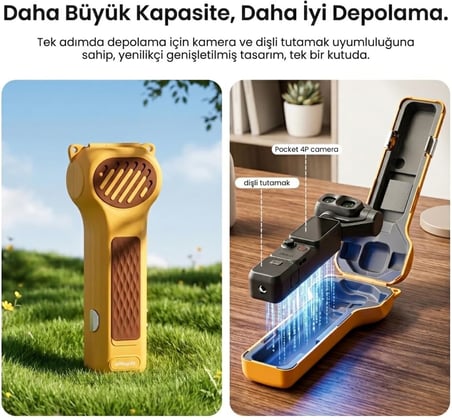 DJI Osmo Pocket 4P ile Uyumlu Sert Koruyucu Taşıma Çantası 4P