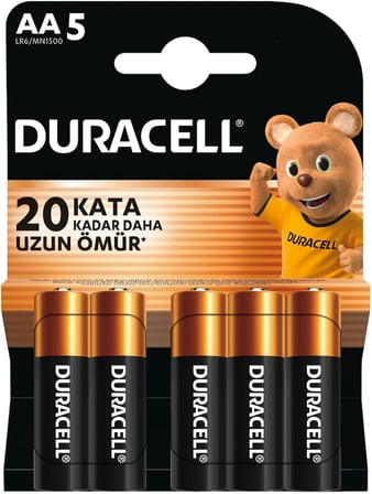Basic Aa Alkalin Kalem Pil (5'Li Paket) – 1,5V – Lr6 Mn1500