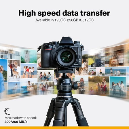 EXCERIA PRO G2 128GB SDXC Hafıza Kartı – UHS-II U3 V60 C10, 300MB/s Okuma, 170MB/s Yazma, 8K / 4K