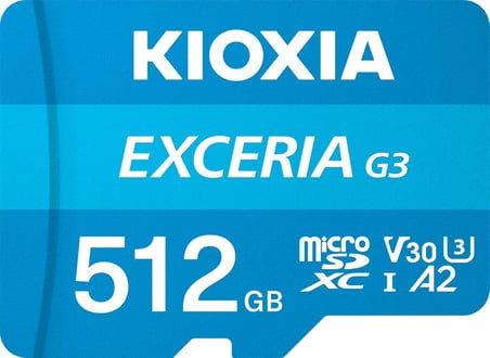 EXCERIA G3 512GB microSDXC Hafıza Kartı – UHS-I U3 V30 C10 A2, 160/50MB/s'ye Kadar, 4K