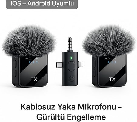 K9-Y2 Kablosuz Taşınabilir 3 In1 Yaka Mikrofonu Tüylü Mini Mic Tak ve Çalıştır Canlı Yayın Vlog Kablosuz Yaka Çift Verici Mikrofon Yüksek Kalite Profesyonel