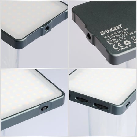 Sanger PRO-S180 V2 Bi-Color LED Video Işığı, 5500K, YouTuber ve Kamera için Sürekli Işık