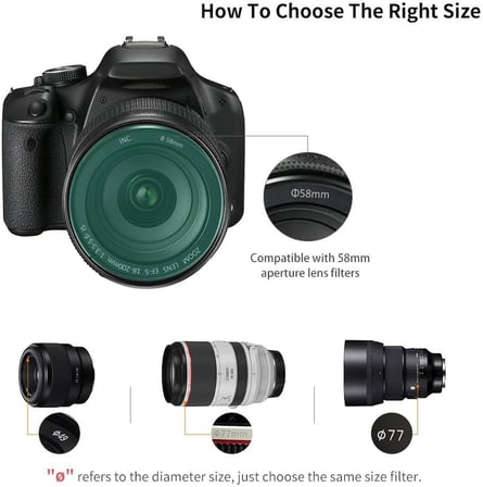 B-Series 72mm ND2-ND400 ND Filtre