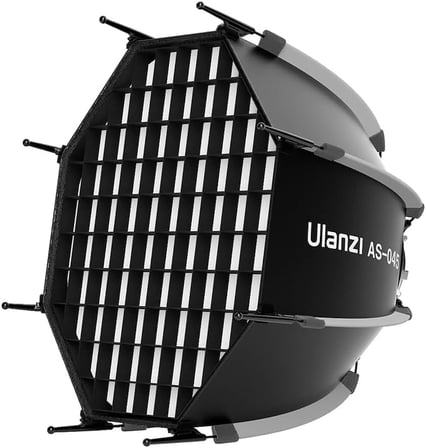 AS-045 Izgaralı ve Gridli Softbox, 45 cm Siyah