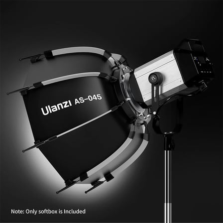 AS-045 Izgaralı ve Gridli Softbox, 45 cm Siyah