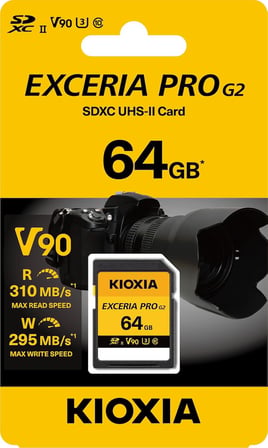 EXCERIA PRO G2 64GB SDXC Hafıza Kartı – UHS-II U3 V90 C10, 310MB/s Okuma, 295MB/s Yazma, 8K / 4K