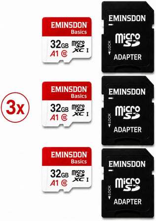 32GB 3 Adet Hafıza Kartı Mini Kamera Ev Araç Güvelik Kamerası Uyumlu Telefon Micro SD Class10