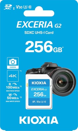 EXCERIA G2 256GB SDXC Hafıza Kartı – UHS-I U3 V30 C10, 100MB/s Okuma, 50MB/s Yazma, 4K