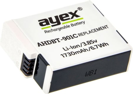 AHDBT-901C Batarya, GoPro Hero 9, 10, 11, 12 İle Uyumlu
