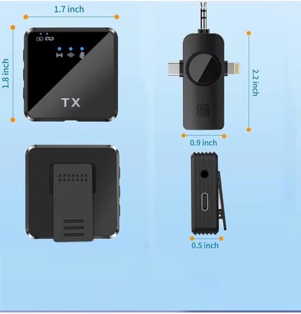 wireless microphone kablosuz yaka mikrofonu video youtube tiktok canlı yayın stüdyo mikrofon (F11-2 TÜYLÜ İKİLİ VLOG LİVE SHOW)