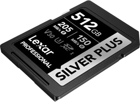 512GB Silver Plus SD UhsI V30 U3 205MB/S Hafıza Kartı