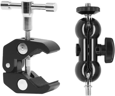 Dual Ball Heads Magic Arm + Super Crab Clamp Kelepçe