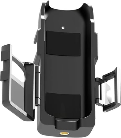 DJI Osmo Pocket 3 ile Uyumlu Koruyucu Çerçeve Frame Cage, 1/4" Vida Yuvalı ABS Kamera Kafesi, Çift Cold Shoe Montajlı Aksesuar Bağlantı Aparatı, Siyah