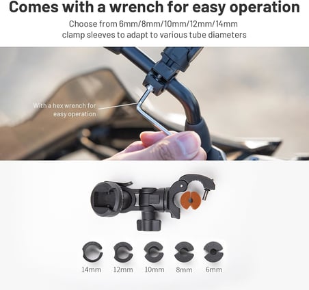 CapLock Dikiz Aynası Montajı, Insta360 Ace Pro 2/X4/X3 için Alüminyum Alaşımlı Braket, Hero 13/12/Osmo Cep/Eylem 5 Pro/4/3 Aksiyon Kamera Aksesuarları için 1/4 "Vidalı 360 ° Top Kafası