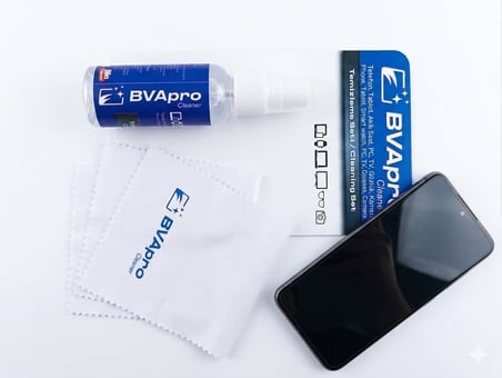 BVApro Ekran ve Gözlük Temizleme Seti - Telefon, Tablet, Akıllı Saat, PC ve Kamera Lens Temizleyici Sprey + Özel Mikrofiber Bez Kiti
