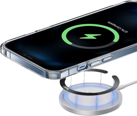 Buff, BL23 Magsafe Uyumlu Ring Adapter Metal Halka Plaka, Siyah