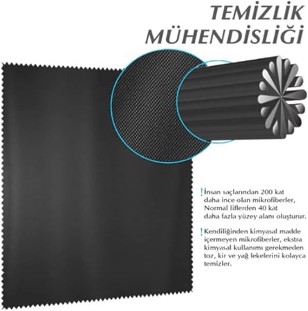 6'lı Mikrofiber Ekran ve Gözlük Temizlik Bezi Seti 15x18 cm - Tüy Bırakmaz, Çizmez Hassas Yüzey Temizleme Bezi Paketi