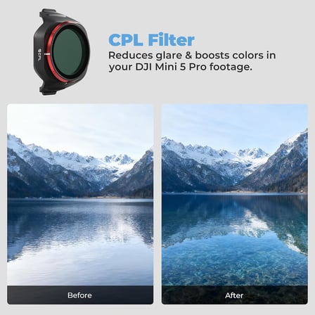 DJI Mini 5 Pro için Günlük Filtreler - UV, CPL, Işık Kirliliği ve Glow Mist 1/4 - Sinematik Görüntüler, Gelişmiş Renk ve Parlama Azaltma için Premium Lens Filtreleri
