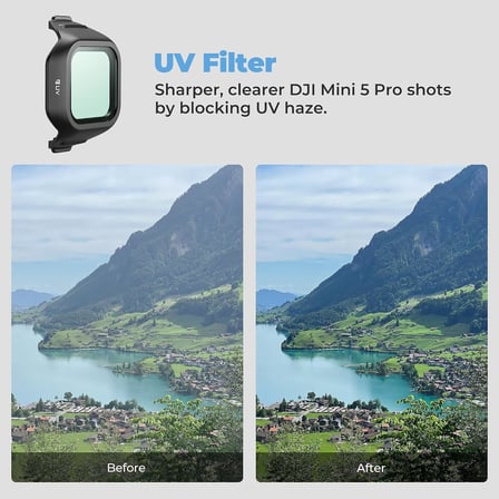 DJI Mini 5 Pro için Günlük Filtreler - UV, CPL, Işık Kirliliği ve Glow Mist 1/4 - Sinematik Görüntüler, Gelişmiş Renk ve Parlama Azaltma için Premium Lens Filtreleri