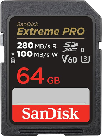 64GB Extreme PRO SDXC UHS-II Hafıza Kartı - C10, U3, V60, 6K, 4K UHD, SD Kart - SDSDXEP-064G-GN4IN
