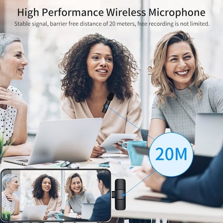 K35 Wireless Microphone Kablosuz Yaka Mikrofonu 360° Çok Yönlü Gürültü Azaltma Type-C Android Akıllı Telefon ile Uyumlu YouTube için Tablet Facebook Canlı Akış Video Kaydı Vlog Röportaj uyumlu