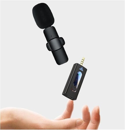 K35 Wireless Microphone Kablosuz Yaka Mikrofonu 360° Çok Yönlü Gürültü Azaltma Type-C Android Akıllı Telefon ile Uyumlu YouTube için Tablet Facebook Canlı Akış Video Kaydı Vlog Röportaj uyumlu