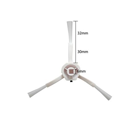 Xiaomi Vacuum Mop 1C/2C Stytj01zhm Uyumlu 2li Beyaz Yan Fırça