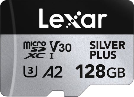 128 GB Profesyonel Gümüş Artı Mikro SD Kart, UHS-I, C10, U3, V30, Full HD ve 4K, 205/150 MB/s'ye kadar microSDXC Hafıza Kartı, Videografçılar, Oyuncular için (LMSSIPL128G-BNANU)