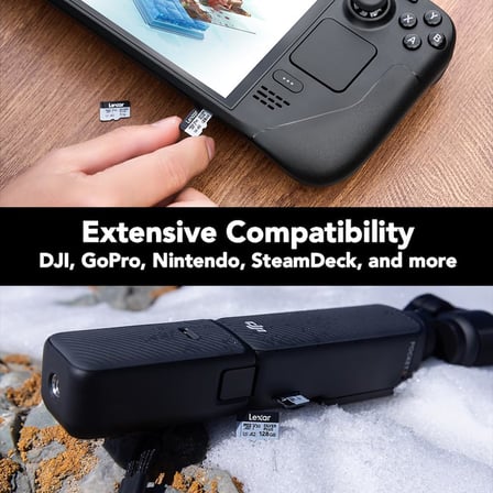 128 GB Profesyonel Gümüş Artı Mikro SD Kart, UHS-I, C10, U3, V30, Full HD ve 4K, 205/150 MB/s'ye kadar microSDXC Hafıza Kartı, Videografçılar, Oyuncular için (LMSSIPL128G-BNANU)