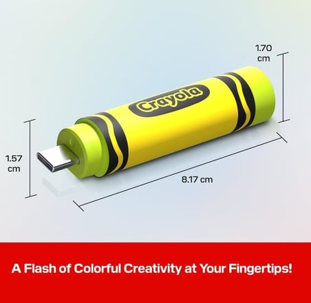 Crayola 64GB SDCZIC-064G-G46L USB-C 3.2 Gen1 Type-C Flash Bellek Electric Lime