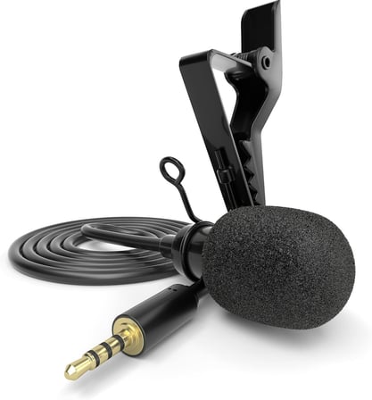 Akıllı Telefon Ve Tabletler İçin LV-1 Yaka Mikrofonu 3,5mm (Mic) Canlı Yayın, Röportaj, Toplantı YouTube İçin Mükemmel