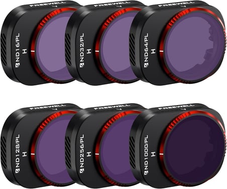 Bright Day-6Pack Hybrid ND16/PL, ND32/PL, ND64/PL, ND128/PL, ND256/PL ve ND1000/PL Mini 4 Pro Canlı Renk, Zengin Kontrast ile uyumlu