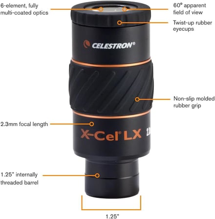 X-Cel LX Serisi - 1,25 inç mercek, 2,3 mm