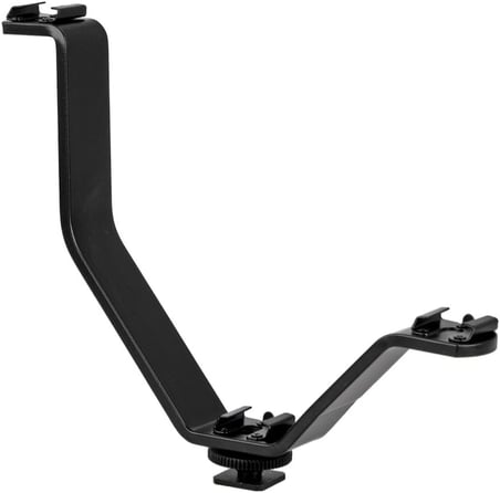 DSLR Makineler İçin V Bracket Üç Grişli Flaş, Led, Mikrofon Tutucu