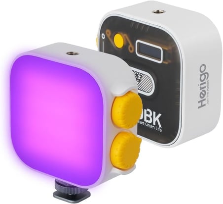 HR-PH002 RGB Mini LED Video Işığı Type-C Şarjlı Ekranlı 2000mAh