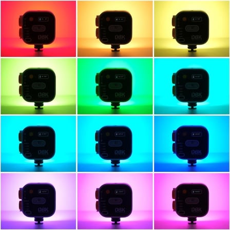 HR-PH002 RGB Mini LED Video Işığı Type-C Şarjlı Ekranlı 2000mAh