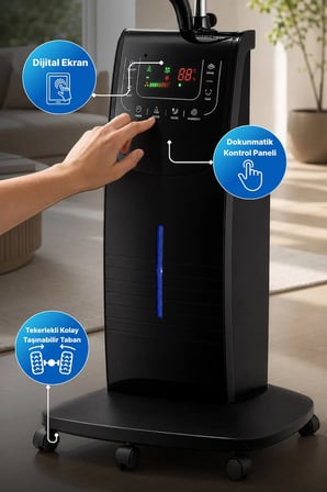 Reyo Asor 90W İyonizer ve Kumandalı Buharlı Vantilatör