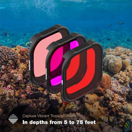 DiveMaster - Hero 9/10/11 için Siyah - Koruyucu Kılıf - Hızlı ve Güvenli - Mavi, Yeşil ve Düz Sularda Parlak Renkleri Yakalayın - Dalış