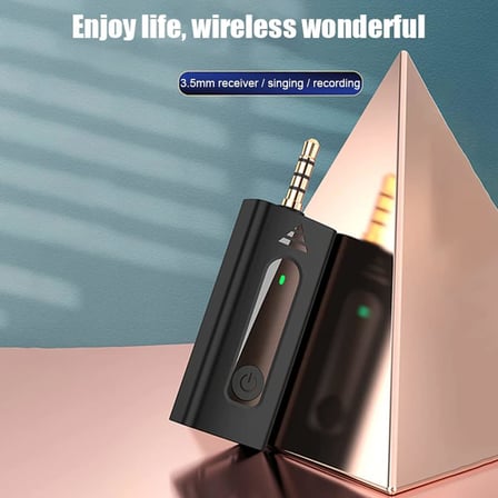 Kablosuz Mikrofon Wireless Tekli Yaka Mikrofonu 3.5mm Aux Girişli Sokak Müzisyenleri Amfi Hoparlör Bilgisayar Youtuber Tablet Tak Çalıştır (TELEFON DESTEKLEMEZ) K35