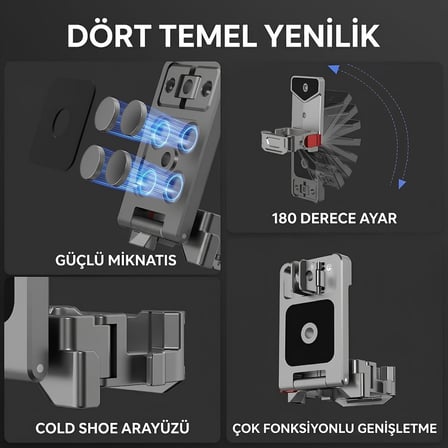 DJI Osmo Pocket 3/4 ile Uyumlu Manyetik Genişletme Çerçevesi EXP